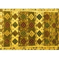 thumbnail image 1 of Ahgly Company Indoor Rectangle Oriental Yellow Modern Area Rugs, 2' x 3', 1 of 4