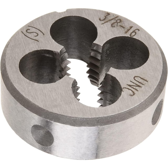 HUGFEGWE 3/8-16 Round Thread Die, Machine Thread Right Hand Machine Thread Die, Alloy Tool Steel CJB91-23421