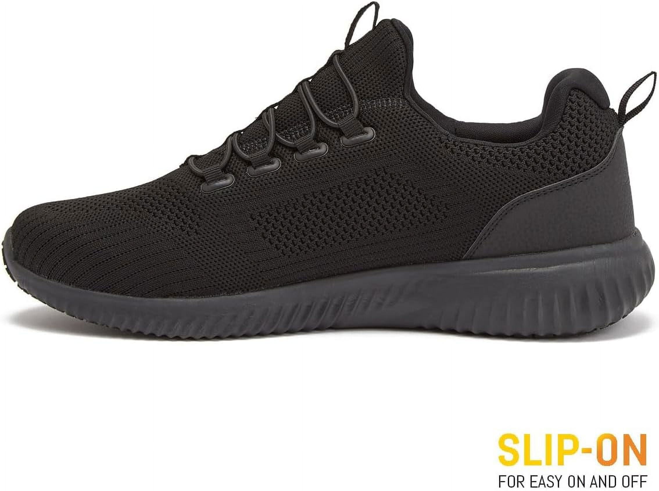Avia Anchor Black Slip Resistant Mesh Slip-on Shoes for Men