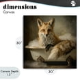 thumbnail image 4 of Stupell Industries Rustic Lodge Red Fox Bubble Bath Canvas Art, 30 x 30, by Tina LeCour, 4 of 8