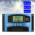 thumbnail image 2 of facefd Régulateur de Charge Solaire Régulateur Double USB 12v / 24v Stabilisateur Solaire 40A, 2 of 9