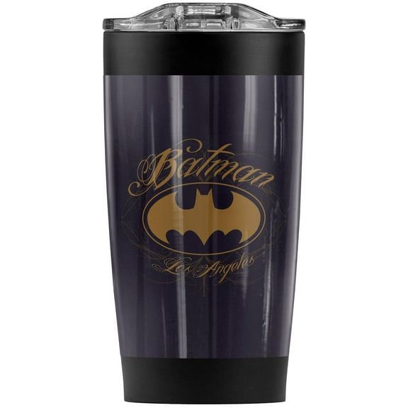 Batman Los Angeles Stainless Steel Tumbler 20 oz Coffee Travel Mug/Cup, Vacuum Insulated & Double Wall with Leakproof Sliding Lid | Great for Hot Drinks and Cold Beverages