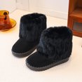 thumbnail image 4 of OGLCCG Boys Girls Snow Boots Suede Winter Warm Faux Fur Lined Slip On Outdoor Winter Shoes for Toddler/Little Kid/Big Kid Size 3-11, 4 of 7