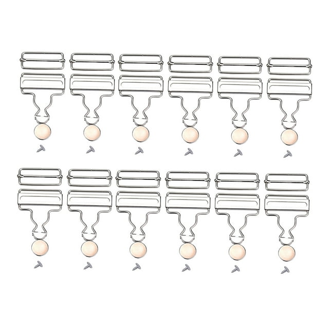 12Pcs Overall Suspender Buckles Button Sewing Clothing Accessories Craft 4cm