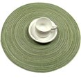 thumbnail image 2 of Manteles individuales redondos WEIHJMXG 6 piezas de algodón Trenzado Antideslizantes verde, 2 of 4