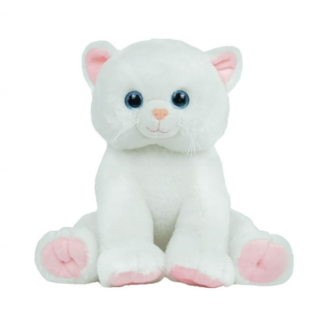 Plush Gear Opal The White Kitty 16" Soft and Cuddly Stuffed Plush Toy for Kids