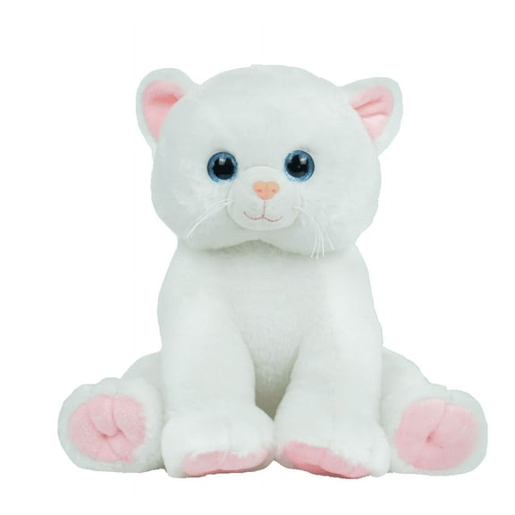 Plush Gear Opal The White Kitty 16" Soft and Cuddly Stuffed Plush Toy for Kids