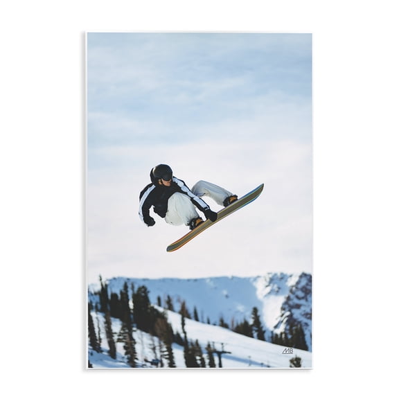 Stupell Industries Snowboarder Air Tricks Sports Photography Unframed Art Print Wall Art, 10 x 15