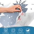 thumbnail image 3 of Yayeee Kitchen Curtains Tier Pair Light Filtering 27"x24" Rod Pocket Short Cafe Window Panel, Cute Snowmen, 3 of 7