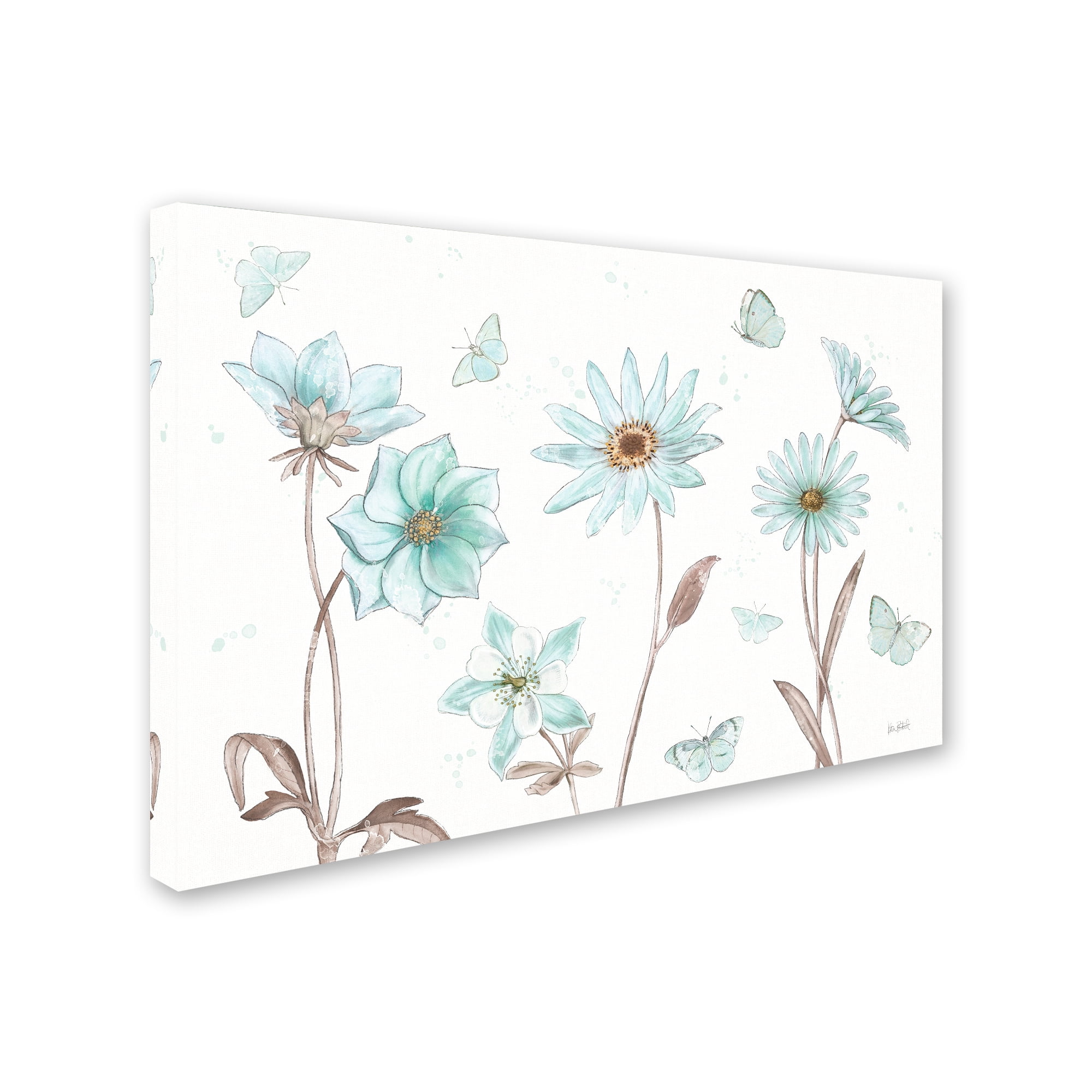 Trademark Fine Art 'Bits of Blue I' Canvas Art by Katie Pertiet