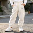 thumbnail image 7 of Edvintorg Winter Sweatpants for Girls Fashion Elastic Waist Casual Corduroy Joggers Pants with Pockets Girls Clothes 1-13 Years, 7 of 7