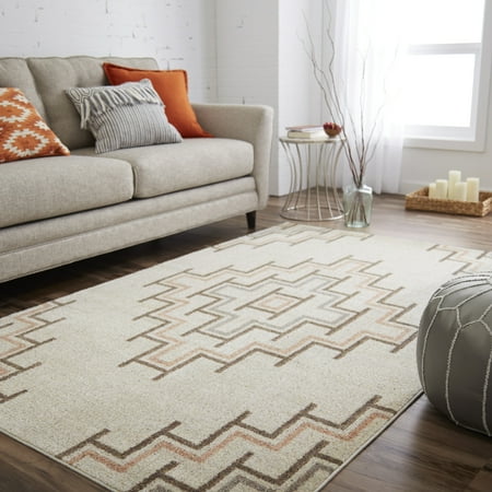 - Mohawk Prismatic Area Rugs - Z0080 A440 Contemporary Cloud Medallion Corners Modern Lines Rug