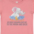 thumbnail image 4 of Inktastic My Great Grandpa Loves Me to the Moon and Back Elephants Boys or Girls Baby T-Shirt, 4 of 5