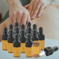 thumbnail image 4 of 15 botellas de cristal para cuentagotas, botella de cristal con cuentagotas, aceite esencial recargable pequeño 15pcs 2ml Marrón Negro jinwen Botellas cuentagotas, 4 of 8