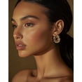 thumbnail image 3 of SNGIA 18K Gold Plated Chunky Twisted Open Hoop Earrings for Women with 18K Gold Plated, CZ Accent, 3 of 5