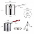 thumbnail image 2 of Stainless Steel Deep Fryer Pot Set - 5 Pcs Small Frying Pot with Fry Basket,Lid,Steam Rack,Tong,Heavy Duty Home Kitchen French Fries Chicken Fryer Kit, 2 of 9