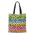 thumbnail image 1 of NUDECOR Canvas Tote Bag Colorful Pattern Cute Over Gradient Zig Zag Tribal Reusable Shoulder Grocery Shopping Bags Handbag, 1 of 1