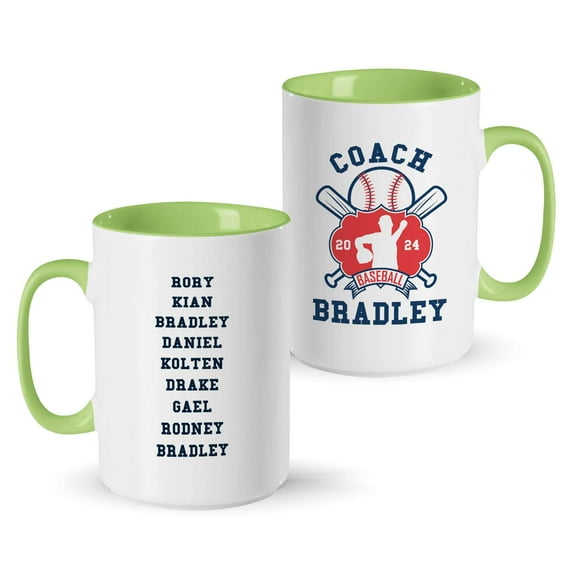 Lazaofficial Personalized Coffee Mugs, Baseball Mug, Custom Coffee Mug, Custom Mug, Personalized Mugs