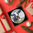 thumbnail image 6 of Round Christmas Ornament Ceramic Keepsake Holiday Christmas Decoration 2.95in - Black - And - White Cow in A Grassland, 6 of 6