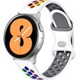 thumbnail image 1 of Compatible con Samsung Galaxy Watch 4 /active 2 bandas 40 mm 44 mm, correa de silicona transpirable de 20 mm para Galaxy Watch 4 Classic 42 mm 46 mm/watch 3 41 mm/gal, 1 of 5