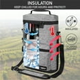 thumbnail image 2 of OPUX Wine Bag 2 Bottle Wine Tote Carrier, Insulated Wine Cooler Bag for Travel Picnic, Leakproof Portable Padded Case, Wine Gifts For Women Men Wine Lovers Christmas, Heather Gray, 2 of 8