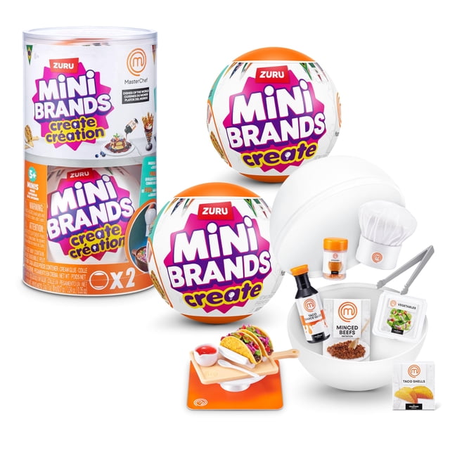 Toy Capsule Mini Brands Create MasterChef Series 2 ZURU, paquete de 2