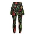 thumbnail image 5 of FUIALDOLG Christmas Tree Legging for Women Lady Merry Christmas Skirted Leggings for Tennis Golf Running Trousers High Waist Tight Workout Pants Casual Trousers for Winter,Size S, 5 of 7