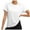 White, variant on Lixiuxyad Workout Tops For Women UPF50 Breathable Loose Fit Yoga T Shirts Short Sleeve Running Gym Athletic Tee Top Trendy Casual,Black L