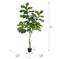 thumbnail image 3 of Vickerman 6' Artificial Potted Fiddle Tree., 3 of 8