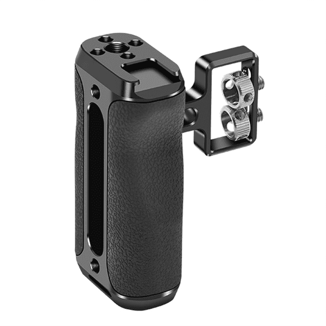 Universal Rail Clamp Side Handle Grip 1/4in Thread Camera Cage Handgrip for DSLR Camera Cage Cold Shoe Mount Mic Holder