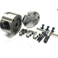 thumbnail image 1 of Assorts 100 mm Mandrin Auto Centrage + Mâchoires Réversibles + Plaque Arrière (Spigot Mt2) - Convient à la Table Rotative, 1 of 4