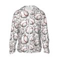 thumbnail image 1 of Vsdgher Mignon Imprimé Baseball Sweat à Capuche Adulte pour Hommes Femmes, Manches Longues Protection Solaire Chemises de Pêche pour Course Natation-Moyen, 1 of 7
