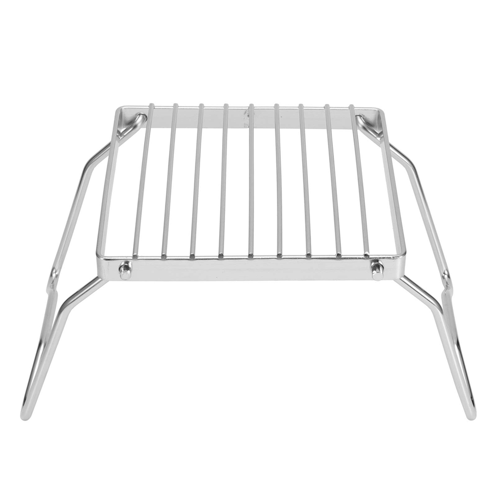 Folding Campfire Grill, Mini 304 Stainless Steel Campfire Charcoal Gas BBQ Grill Rack for Backpacking, Hiking, Picnics, Fishing - image 1 of 3