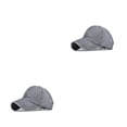 thumbnail image 2 of Sonducket Gorra de béisbol para mujer, sombrero deportivo con cola de caballo, con ala parasol, hebilla ajustable para accesorios de ocio al Gris 2piezas, 2 of 6