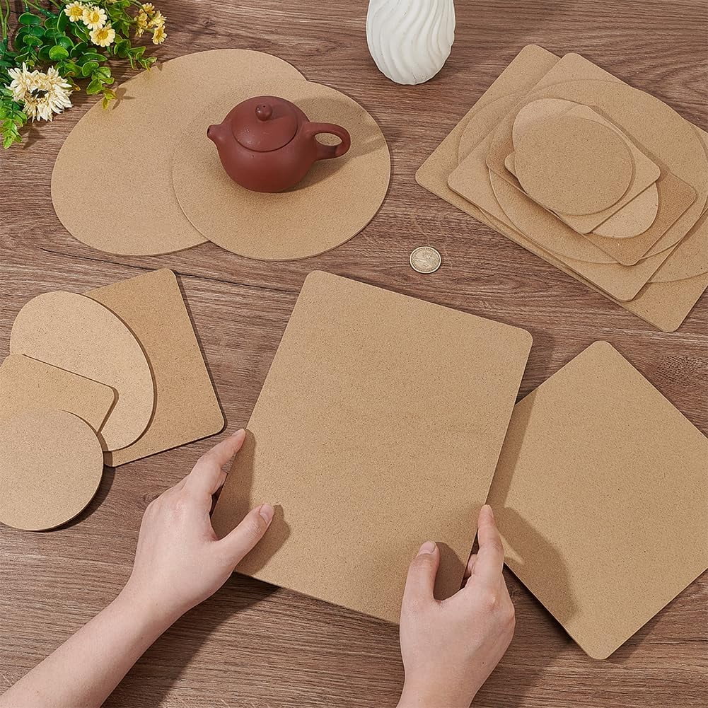 16Pcs 8 Styles Flat Round Pottery Wheel Bat Pottery Bat Clay Board Sculpture Base Clay Tool Ceramic Pottery Bats Arts Ceramics Pottery Tools for Pottery Wheel Clay Wedging Board colorful