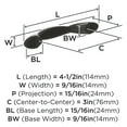 thumbnail image 4 of Amerock Intertwine 3 inch Center-to-Center Matte Black Cabinet or Furniture Pull, 10 Pack, 4 of 4