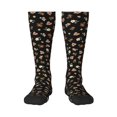 thumbnail image 1 of Balery Flower Pattern On Black Calcetines novedosos Calcetines deportivos Calcetines hasta la rodilla Calcetines de algodón Calcetines originales y geniales, 1 of 6