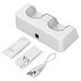 thumbnail image 3 of Cargador de batería remoto con cable de alimentación, estación de carga dual portátil estable para control remoto de juegos de Wii, batería blanca, 3 of 14