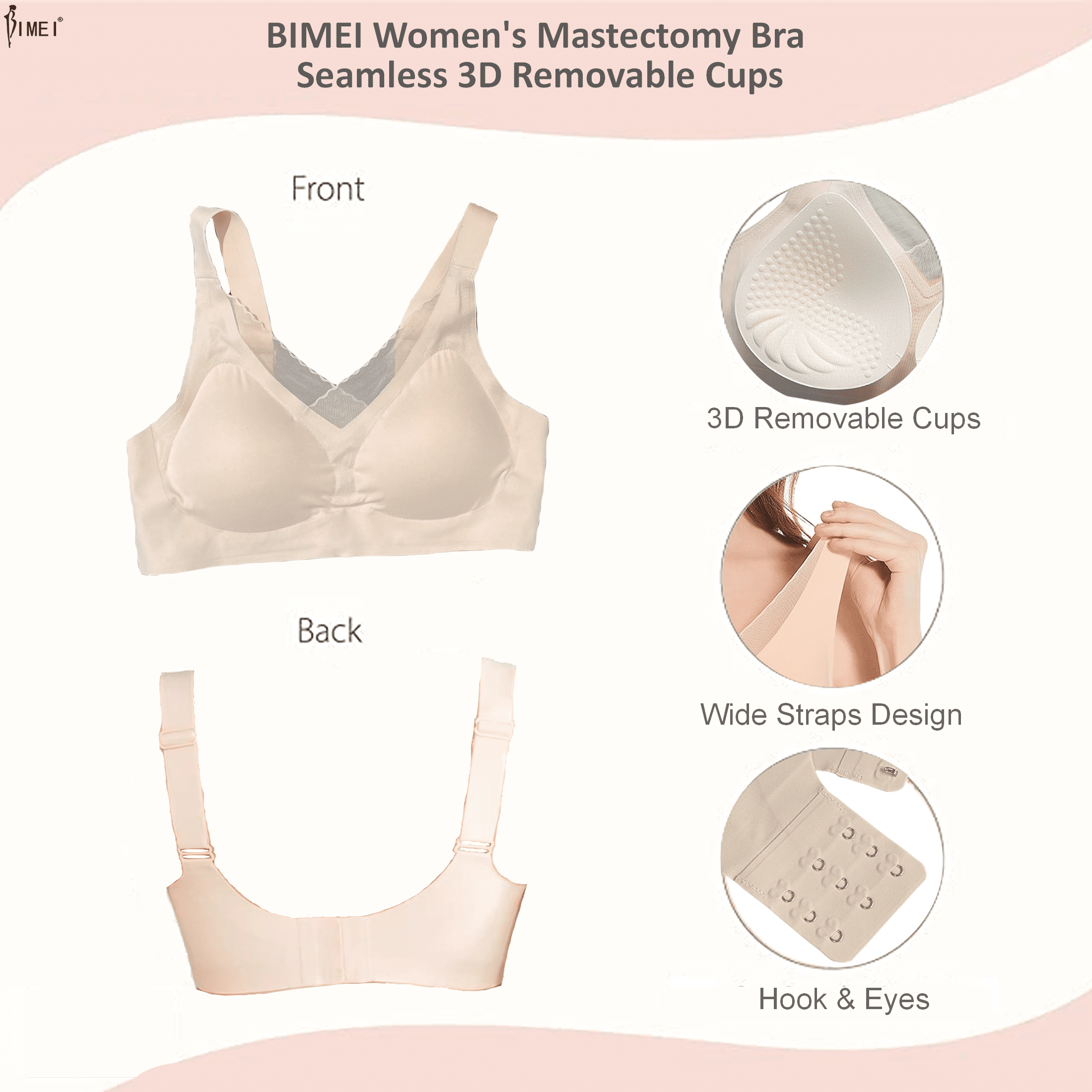 Inserts De Soutien-gorge En Mousse Pour Mastectomie - Léger, Confortable, Soulagement Pression Post-opératoire - 2
