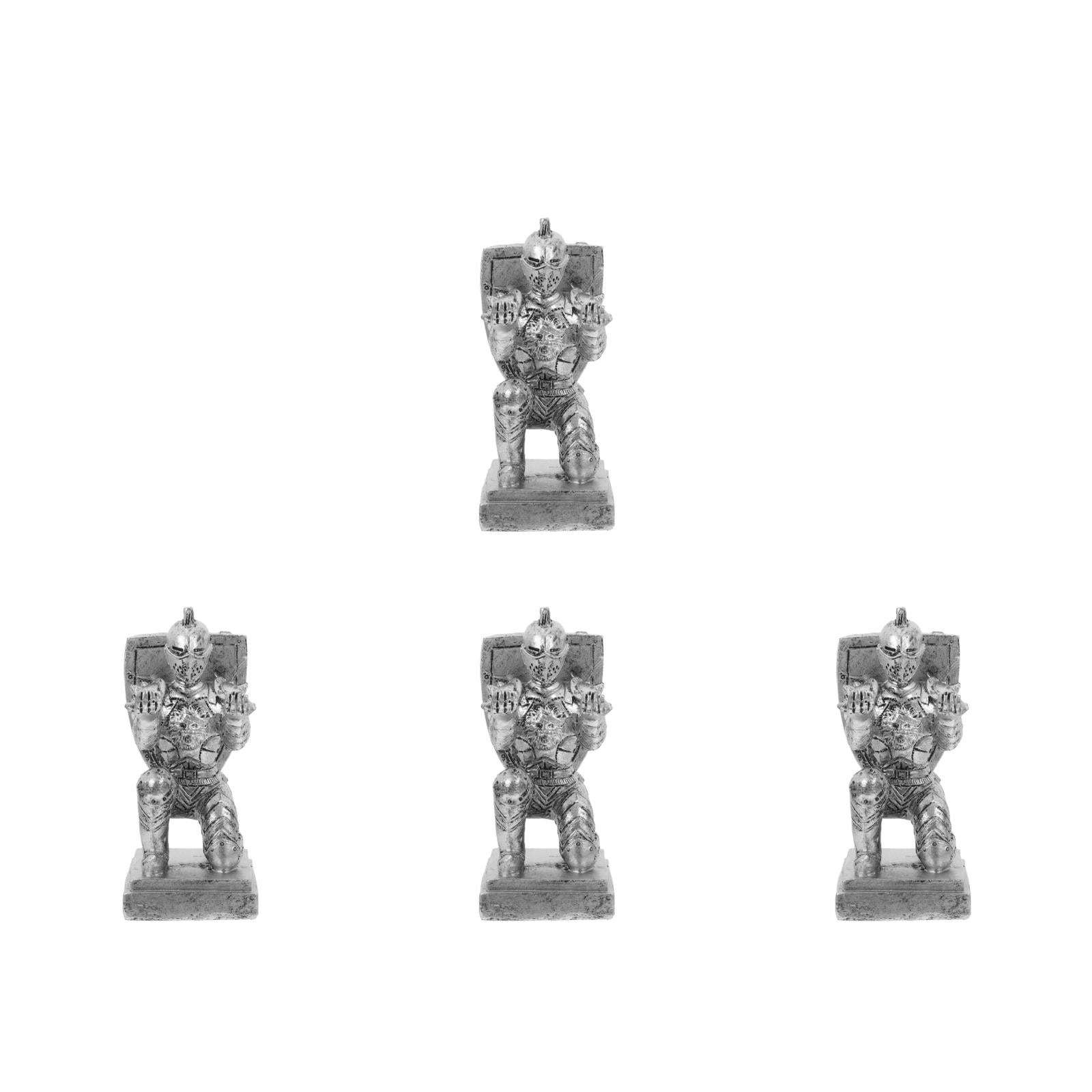 4pcs Executive Knight Shape Pen Holder Desk Organizer Accessories Desk Decoration Pen Stand For Office And Home Stationery Decor