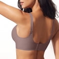 thumbnail image 4 of KDDYLITQ Womens Wireless Bra No Underwire Comfort Seamless Bras Soft Bralette Full Coverage Bra Gray S, 4 of 4
