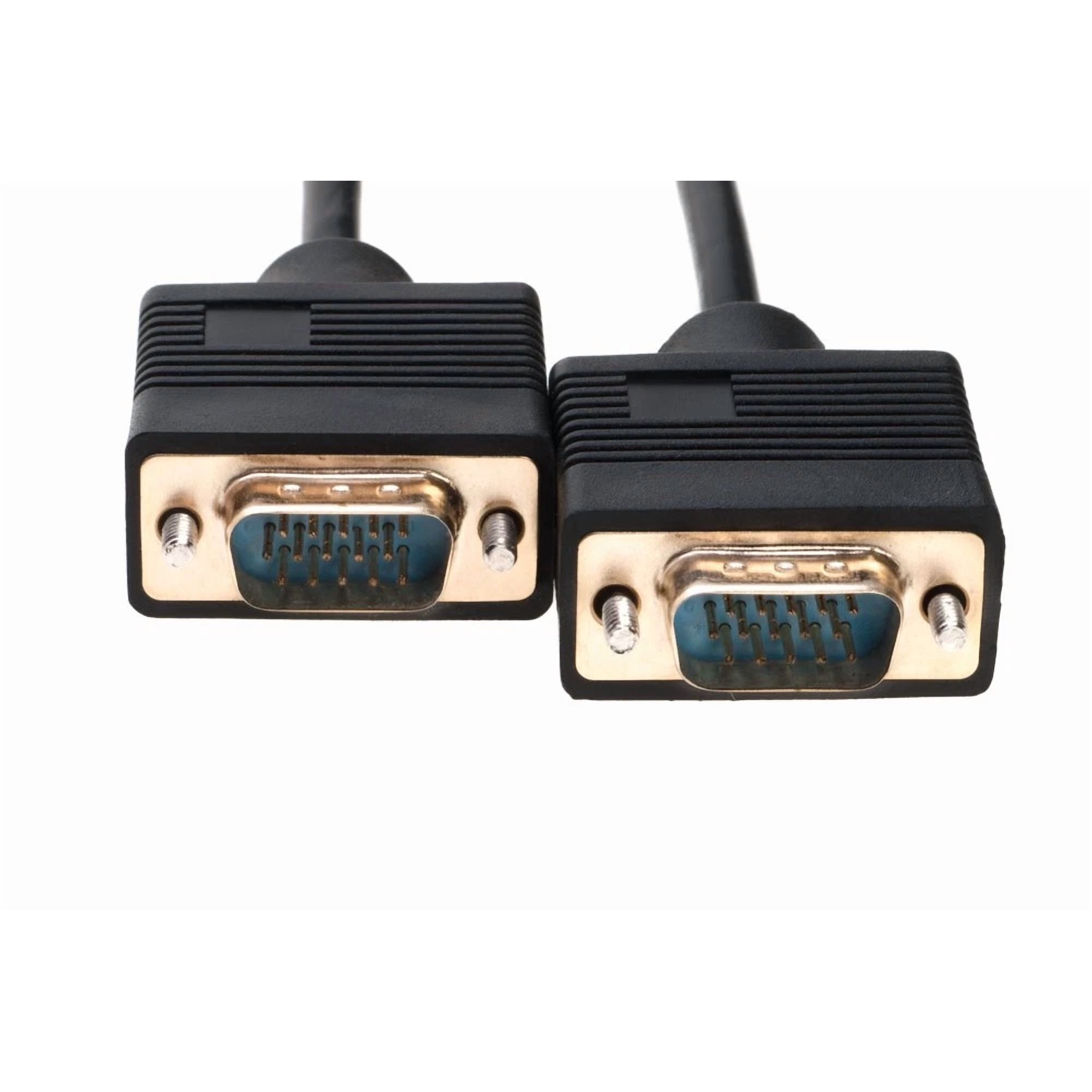 2-Pack of 50ft SVGA Monitor Cables Male to Male VGA to VGA 1080P for PC, Projector, Laptop, TV, Cables Direct Online
