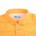 thumbnail image 3 of Tuna Men's Fishing UPF 50+ Sun Protection Anti-Static Waterproof Breathable Quickly Dry Hiking Short Sleeve Shirts Mock Orange 17 3X-Large, 3 of 7