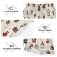 thumbnail image 3 of Women's Silk Pajama Shorts Christmas Themed Patterns Pajama Shorts Women's Casual Pajama Shorts with Pockets, 3 of 6