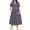 5867-Purple White Star, variant on CASSIE LIZ Plus Size Dresses Fall Dresses for Women Fashion Midi Sundresses Short Sleeve V Neck Dresses Loose Fit Summer Dress With Pocket Floral/Star/Tie Dye (XL-5XL)