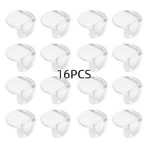 16 Counts Baby Proofing Corner Protector, Clear Furniture Table Corner Safety Cushion, Round Baby Proof Bumper for Covering Sharp Furniture Edges