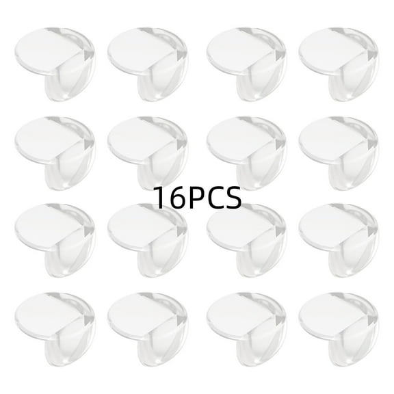 16 Counts Baby Proofing Corner Protector, Clear Furniture Table Corner Safety Cushion, Round Baby Proof Bumper for Covering Sharp Furniture Edges