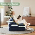 thumbnail image 4 of Folding Couch Sofa Bed, Convertible Sleeper Chairs with Back Support, Foldable Futon Mattress with Pillow, Portable Fold Out Chair/Couch for Living Room,Bedroom, 4 of 7