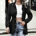 thumbnail image 4 of Black*Friday ChaoHeng Womens Lightweight Jackets Women's Solid Color Zip Front Trench Coat,Mid Length Belted Jacket for Commute, 4 of 9