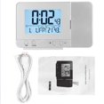 thumbnail image 2 of RelOJ Despertador Digital de Proyección Con Doble Alarma, Carga USB y 7 Idiomas, Visualizació de Rotacia de 180 Grados de Tiempo y Temperatura para Dormitorio y Oficina, 2 of 7